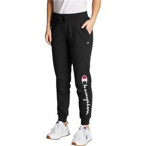 Champion womens Joggers, Script Logo Sweatpants, Black-y07459, Small US NWT